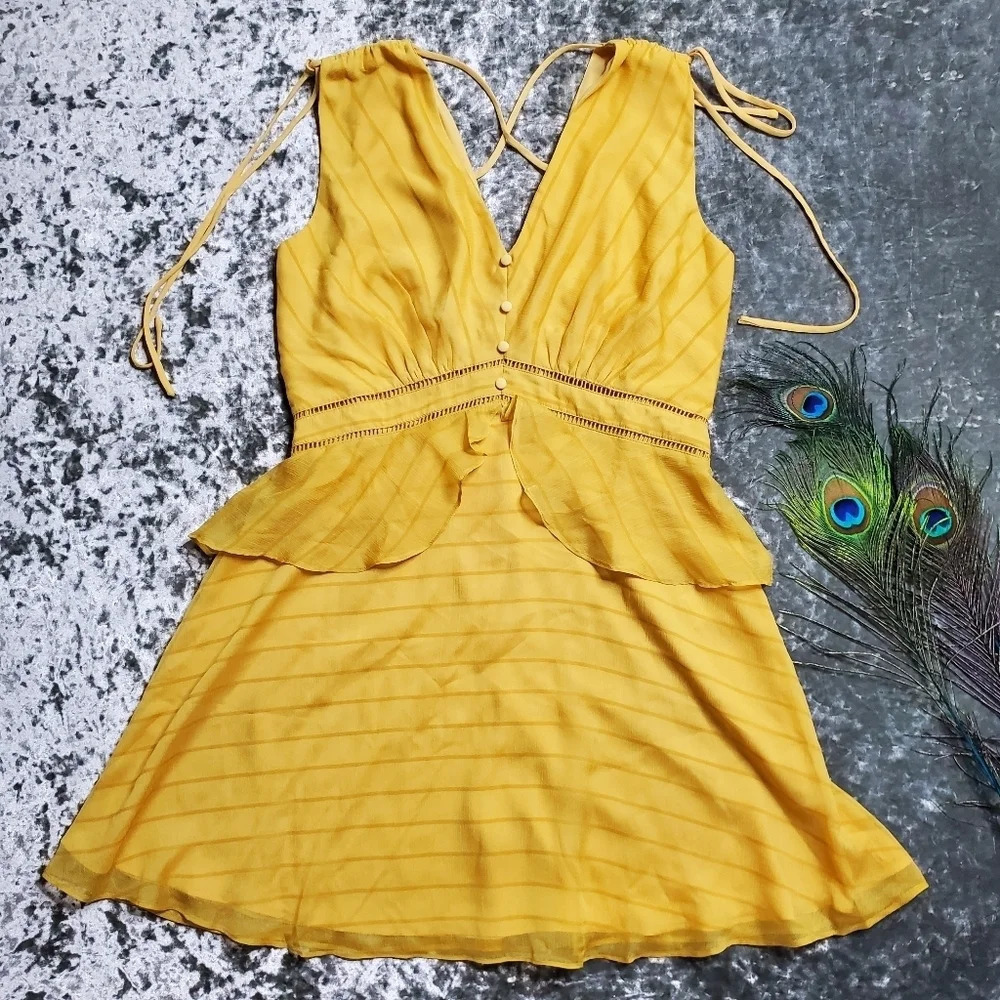 Adelyn Rae Emilie‎ Woven Ruffle A-Line Dress